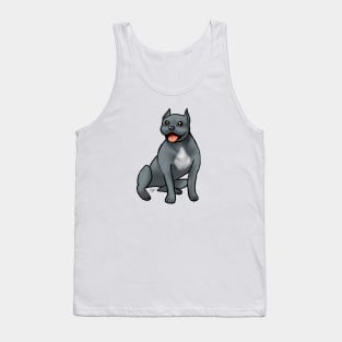 Dog - American Pitt Bull Terrier - Blue Nose Cropped Tank Top